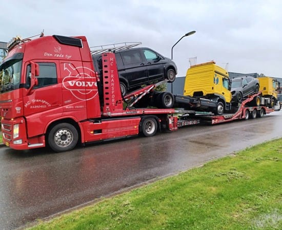 Skiltevogn til synlig afmærkning ved autohjælp og transport - MC Transport