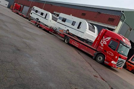 Transport af campingvogne - MC Transport vognpark